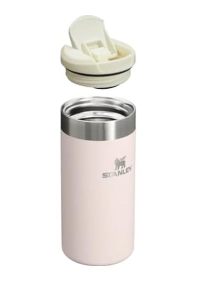 Stanley The Aerolight Transit Mug Termos Bardak, 0.35 Litre, Pembe Kuvars 2.0 Rose Quartz Açık Kahverengi