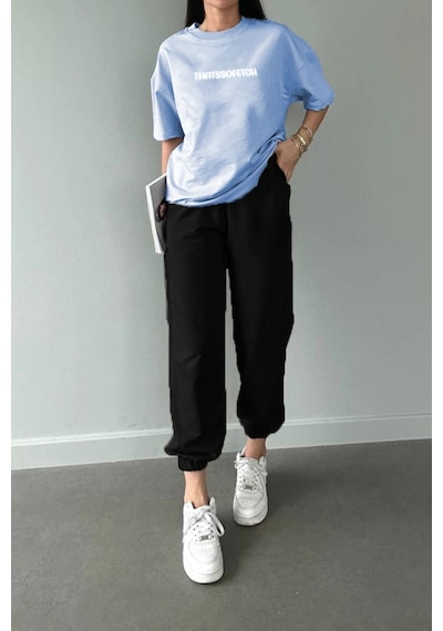 Thatssofetch Bebe Mavisi T-shirt Siyah Eşofman Altı Jogger - Baskılı Alt Üst Takım Bisiklet Yaka Bebe Mavisi Siyah Thatssofetch Bebe Mavisi T-shirt Siyah Eşofman Altı Jogger - Baskılı Alt Üst Takım Bisiklet Yaka Bebe Mavisi Siyah