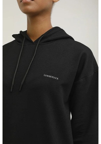Lumberjack Basic Hoodie 2pr Siyah Kadın Sweatshirt W-sn80 001