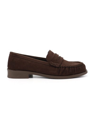 Gönderir Kadın Kahve Süet Loafer Ayakkabı Ddza87335885