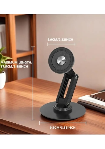 Masaüstü Telefon Tutucu Manyetik Mıknatıslı Metal Taban 360 Derece Tek Renk