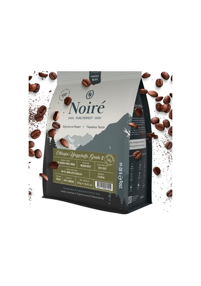 Noire Ethiopia Yirgacheffe Grade 2 250g %100 Arabica Single Origin Çekirdek