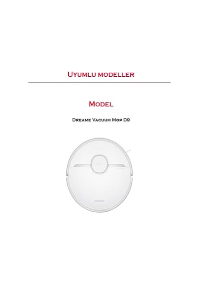 Ozemtek Beyaz Dreame D9 D9 Max D9 Pro Robot Süpürge Hepa Filtre Ana Fırça Yan Fırça Seti Dreame