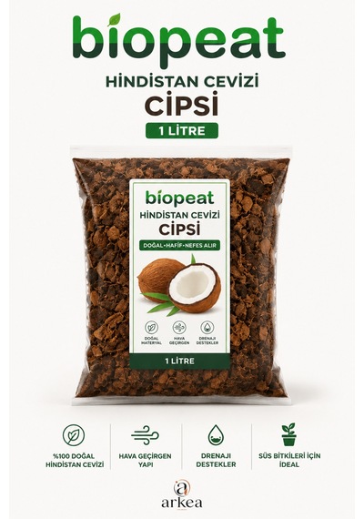 Hindistan Cevizi Cipsi 1 Litre Coco Husk Orkide Saksı Bitkisi Ve Teraryum Kullanımı 1000