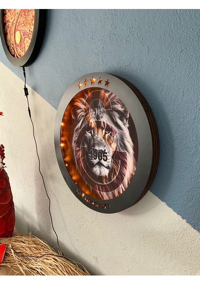 Galatasaray Baskılı Bluetooth Bağlantılı Rgb Led Işıklı Tablo