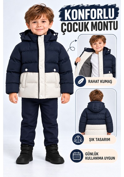 Ahengim Erkek Çocuk Kışlık Şişme Mont Çift Renkli Kapitone Fermuarlı Cepli Ak4307 Lacivert Ahengim Erkek Çocuk Kışlık Şişme Mont Çift Renkli Kapitone Fermuarlı Cepli Ak4307 Lacivert