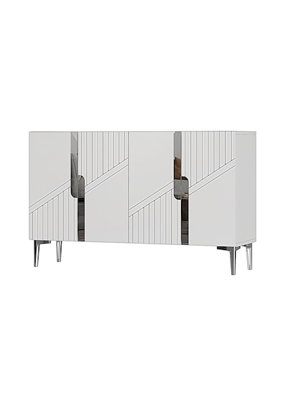 Ka1228bs Evva Konsol Ve Tv Sehpası Beyaz-silver 120cm