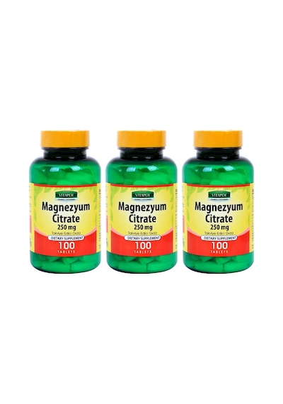 Vitapol Magnezyum Sitrat B6 3X100 Tablet Magnesium Citrate