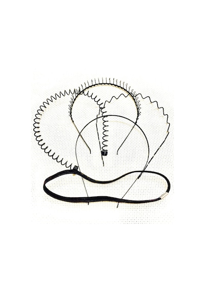 Sporcu Saç Bandı, Zigzag Taç Yaylıla Taç Taraklı Taç ,düz Tel Taç 5 Li Set Unisex Altın