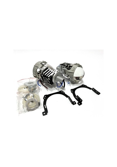 FEMEX VİDALI Bİ-LED FAR İÇİ LED MERCEK 2.5 INC KISA UZUN BİRLİKTE (VİDALI SOMONLU)