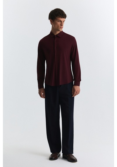 Antioch Comfort Slim Gömlek Bordo