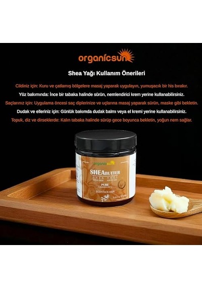 Shea Yağı 250 Ml %100 Ham, Soğuk Pres, Rafine Edilmemiş, Shea Butter Karite Kuru Cilt, Saç, Dudak, Topuk Bakımı