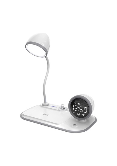 S-link Sl-cw21 Beyaz Telefon Uyumlu Fast Şarj 15w Ayarlanabilir Led Işıklı Masa Lambası Çok Renkli