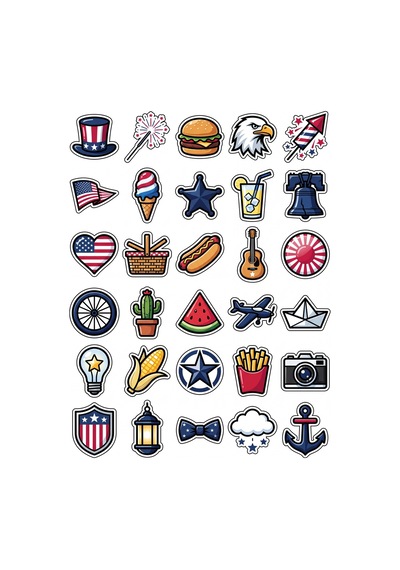 Retro Vintage Pop Sticker Seti 150 Adet - 5'li Mega Paket No07 - Laptop Defter Ajanda Çok Renkli