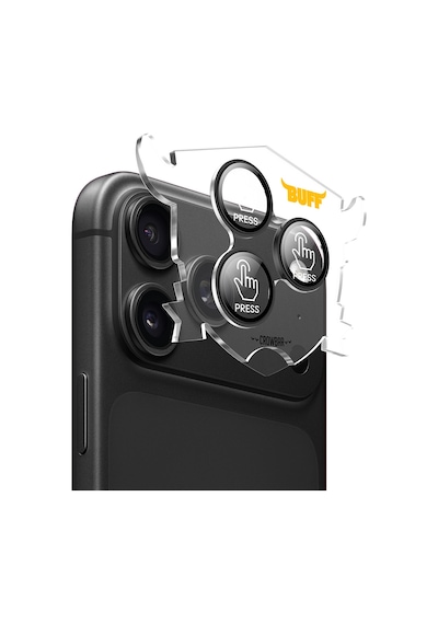 Buff İphone 18 Pro / 18 Pro Max Titan Metal Kamera Lens Koruyucu Black Siyah