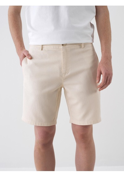 Xint Naturel Pamuk Dokulu Regular Fit Şort 180270 Bej