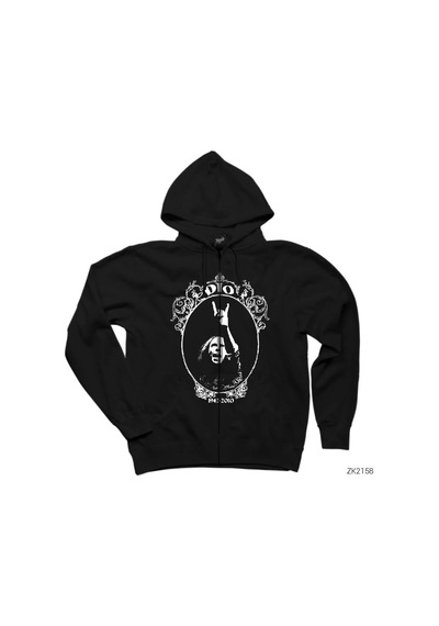 Dio 1942 2010 Siyah Fermuarlı Kapşonlu Sweatshirt