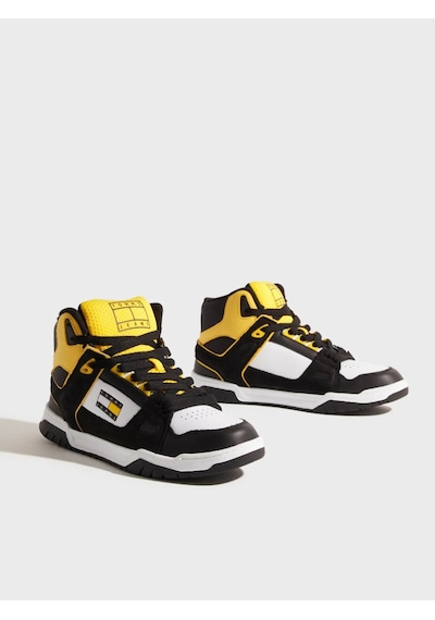 Tommy Hilfiger Tommy Jeans Mid Cut Droid High Top Trainers Warm Yellow Em0em01108-zfm Erkek Spor Ayakkabı Siyah