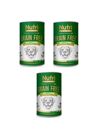 Nutri Canin Tahılsız Kuzu Etli Köpek Konserve 3 x 400 G