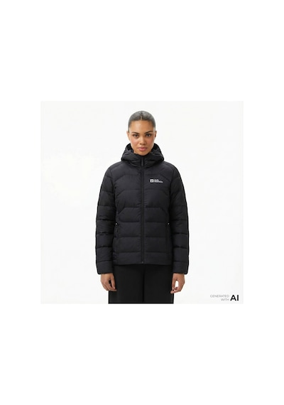 Jack Wolfskin Ather Down Hoody Rds Kadın Siyah Outdoor Sweatshirt Jwa60330