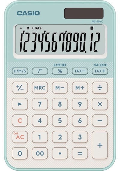 Casio Ms-20yc-lg-w-dp Hesap Makinesi Desktop Gri - Siyah