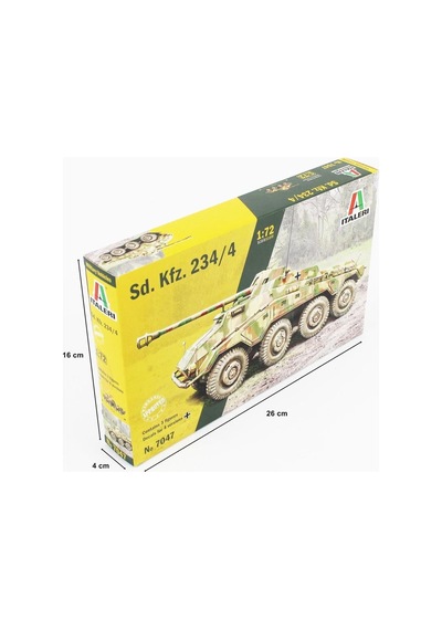 Italeri 7047s 1/72 Ölçek, Sd. Kfz. 234/4 Zırhlı Araç, Plastik Model Kiti