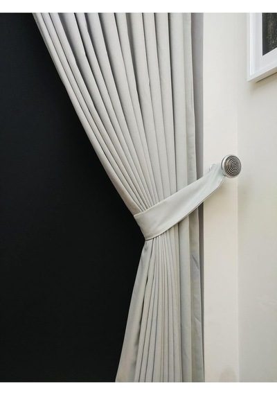 Ev Depo Home Açık Gri Düz Renk Pileli Fon Perde 1/2 Seyrek Pile Tek Kanat Tacptkfonperde003, Açık Gri, 50 X 240