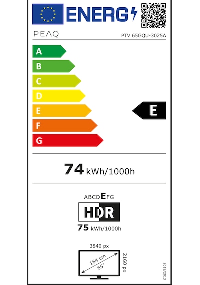 PEAQ 65Q80 65" 164 Ekran Dahili Uydu Alıcı Google 4K Ultra HD QLED TV