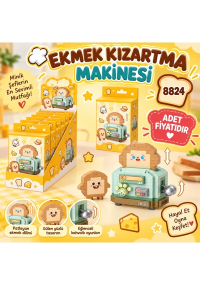 8824 Ekmek Kızartma Makinası Model 230 Parça Block Oyuncak