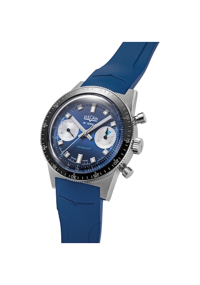 Vulcain Skindiver Chronograph Blue Bar258 Limitli Üretim Otomatik Erkek Kol Saati Metalik