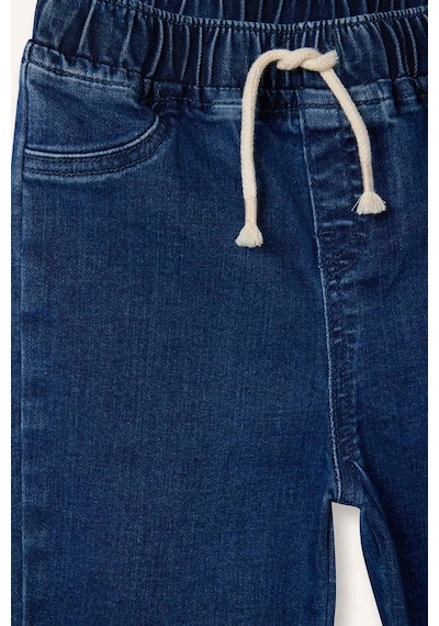 Defacto Düz Paça Beli Lastikli Basic Düz Jean Pantolon Erkek Bebek B6733A524SP Mavi