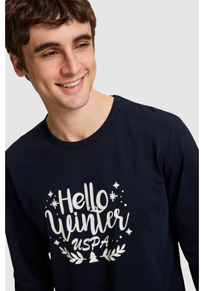 U.S. Polo Assn. Erkek Lacivert Pijama Takımı 50333267-vr033