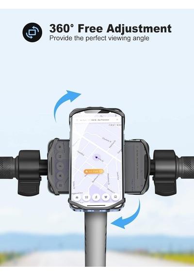Bisiklet İçin Silikon Telefon Tutucu, 360 Derece Dönebilen, Tüm Telefonlarla Uyumlu, Güvenli Ve Esnek Tutuş, Dayanıklı Açık Hava Aksesuarı Diğer