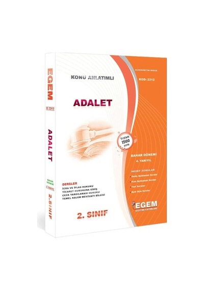 Egem Aöf Adalet Dön 1-2. Sınıf Bahar Konu Soru Çıkmış Seti