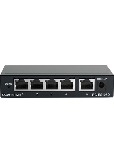 Ruijie Reyee RG-ES105D 5 Port 10/100 Mbps Switch Metal Kasa