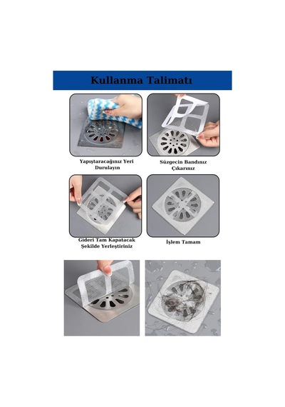 Banyo Gider Süzgeci Saç Yakalayıcı Süzgeç Banyo Duş Gider Tıkanık Önleyici Süzgeç 10 Adet Diğer
