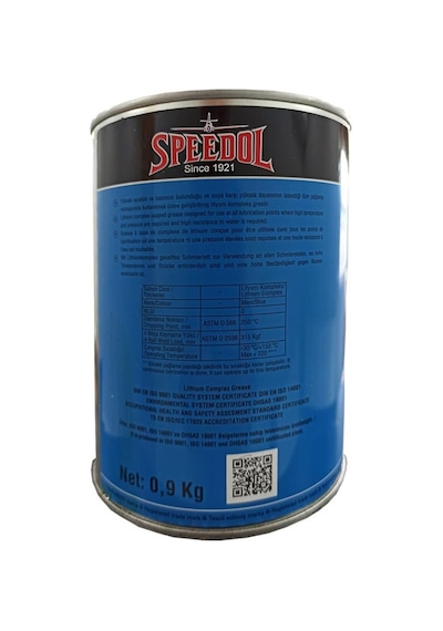 Speedol Lityum Kompleks Gres Mavi Isıya Dayanıklı Gres 900 G