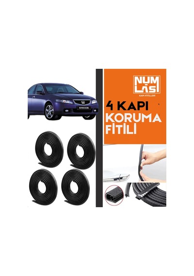 Honda Accord 2003-2008 4 Kapı Koruma Fitili Siyah Renk Numlas-a Kalite-nm2428