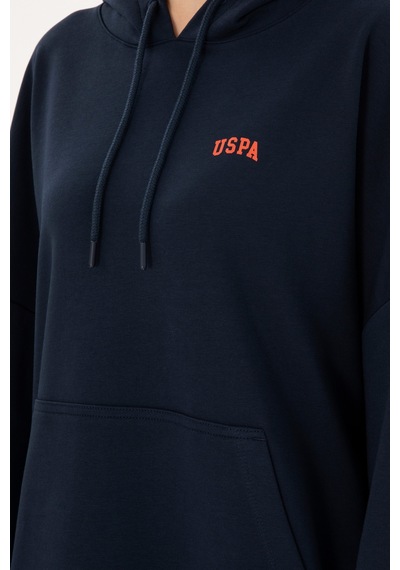 U.S. Polo Assn. Kadın Lacivert Kapüşonlu Basic  Sweatshirt 50297324-VR033