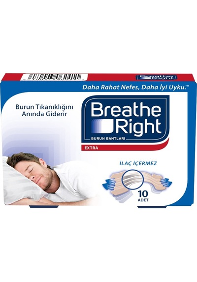 Breathe Right Burun Bantları Extra 10'lu Breathe Right Burun Bantları Extra 10'lu