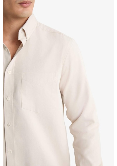 Defacto Regular Fit Polo Yaka Gabardin Uzun Kollu Gömlek F1261ax25auer22 Ekru Defacto Regular Fit Polo Yaka Gabardin Uzun Kollu Gömlek F1261ax25auer22 Ekru