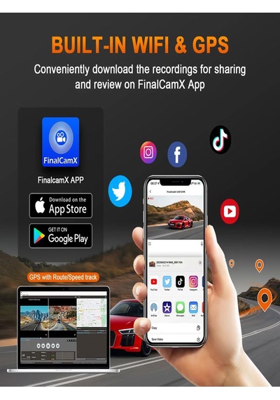 Dvr+wi-fi 1920/1080p Gece Görüşlü 170º Geniş Açı Algılama Sensör