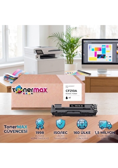 Hp Laserjet Pro 200 Color M251nw Muadil Toner Çipli Cf210a Siyah