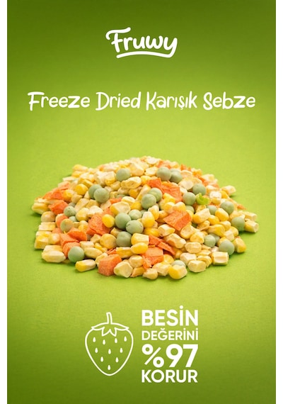 Freeze Dried Sebze Mix Kova Dondurularak Kurutulmuş Sebze Mix Diğer