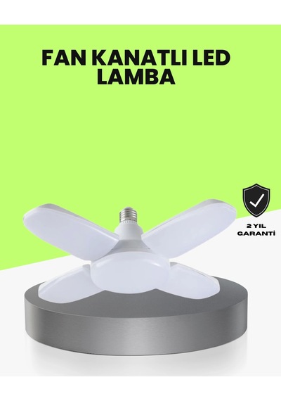 Mey İthalat Katlanabilir 4 Kollu Led Ampül 60 Watt 6000 Lumen Beyaz Işık Çok Renkli
