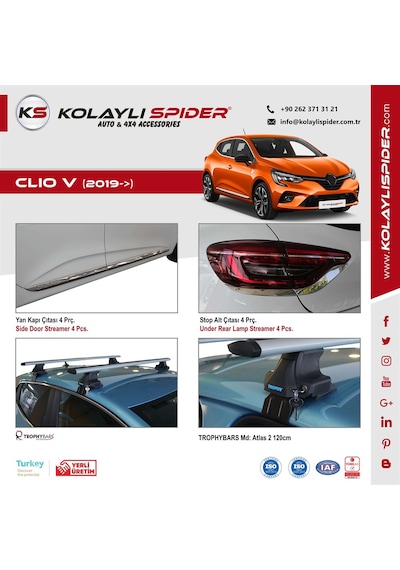 Renault Clio 5 Bagaj İç Eşiği 2 Prç Krom 2019 Ve Sonrası