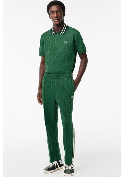 Lacoste Mens Regular Fit Monogram Green Sweatpants Erkek Dokuma Eşofman Altı Yeşil