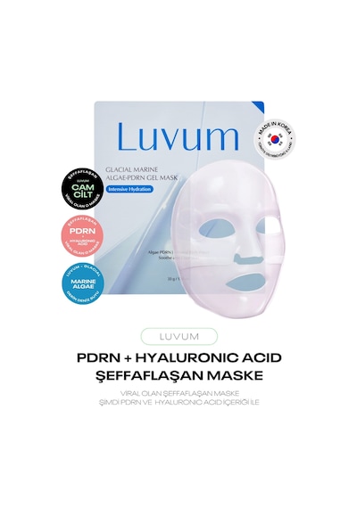 Pdrn Ve Hyalüronik Asit İçeren Marine Algae Şeffaflaşan Jel Kore Maske Gel Mask