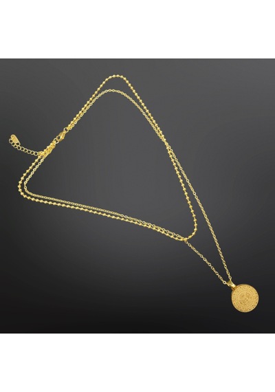 9075186082585 - Çift Zincirli Madalyon Model Antialerjik, 316l Çelik Gold Renk Kolye - Nostaljik Esinti Gold 9075186082585 - Çift Zincirli Madalyon Model Antialerjik, 316l Çelik Gold Renk Kolye - Nostaljik Esinti Gold