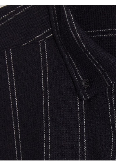 Lcw Vision Lacivert Slim Fit Çizgili Erkek Gömlek